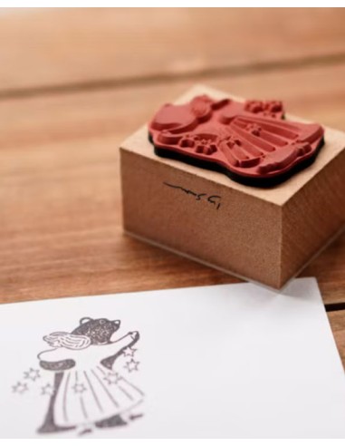 Dancing with a Bear Wood Stamp | Ivy Snow
