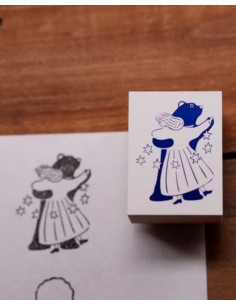 Dancing with a Bear Wood Stamp | Ivy Snow