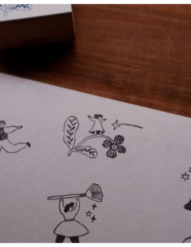 Flower Walk Wood Stamp | Ivy Snow