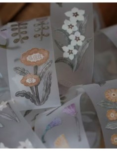 Loop Flower Flower PET tape (Matte) | Ivy Snow