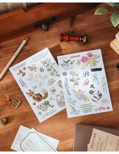 Blooming Echoes Print-On Stickers | wwiinngg