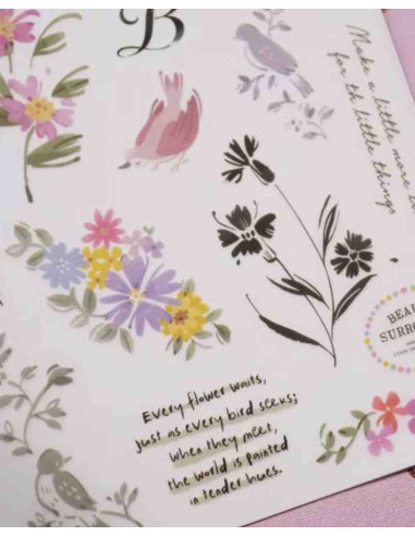 Blooming Echoes Print-On Stickers | wwiinngg