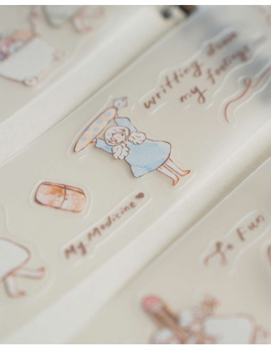 Bucle PET tape (Mate) Stationery Friends (Pre-cortado) | Sho Little Happiness