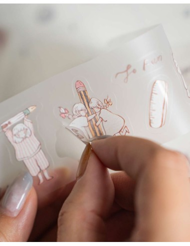 Loop Stationery Friends PET tape (Matte & Kiss-cut) | Sho Little Happiness