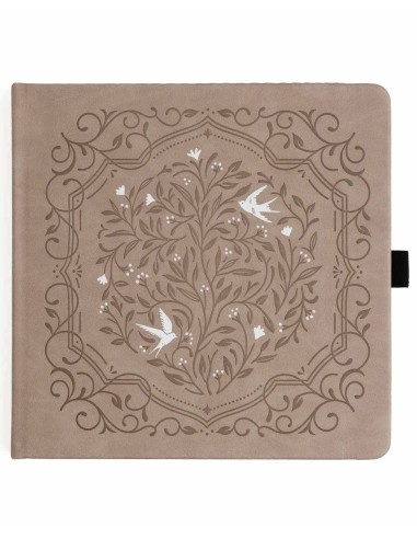 Songbird in Beige 8x8 [Dot Grid] Notebook | Archer & Olive