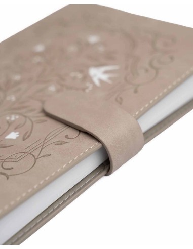 Songbird in Beige Everyday Deluxe A5 Cover + Softcover [Dot Grid] Notebook | Archer & Olive