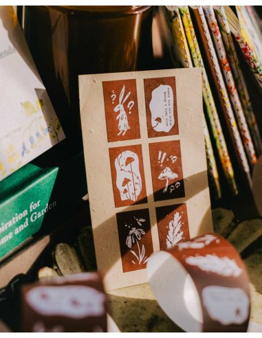 Wonderland Rabbits Label Sticker Roll | Meow Illustration