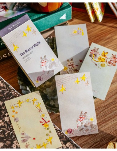 The Starry Night Memo Pad | Meow Illustration