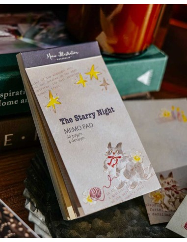 The Starry Night Memo Pad | Meow Illustration