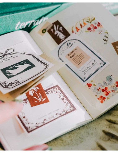 Summer Berry Passport Notebook (with Gold Foil) | Meow Illustration