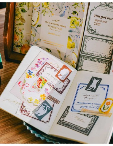 Summer Berry Passport Notebook (with Gold Foil) | Meow Illustration