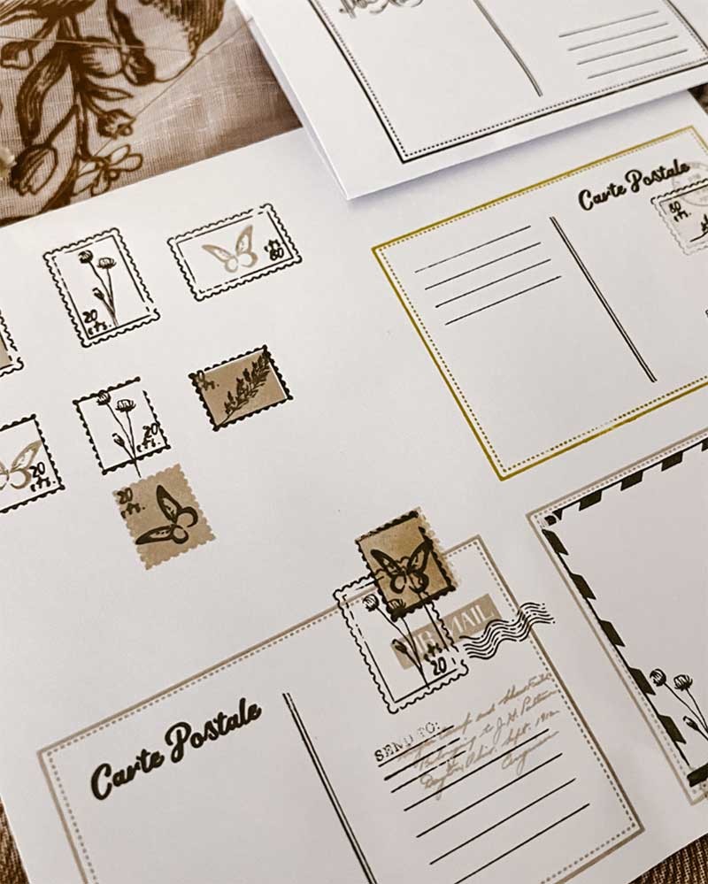 Carta Postal Stamp Set [Posdata] | My Lovely Journal